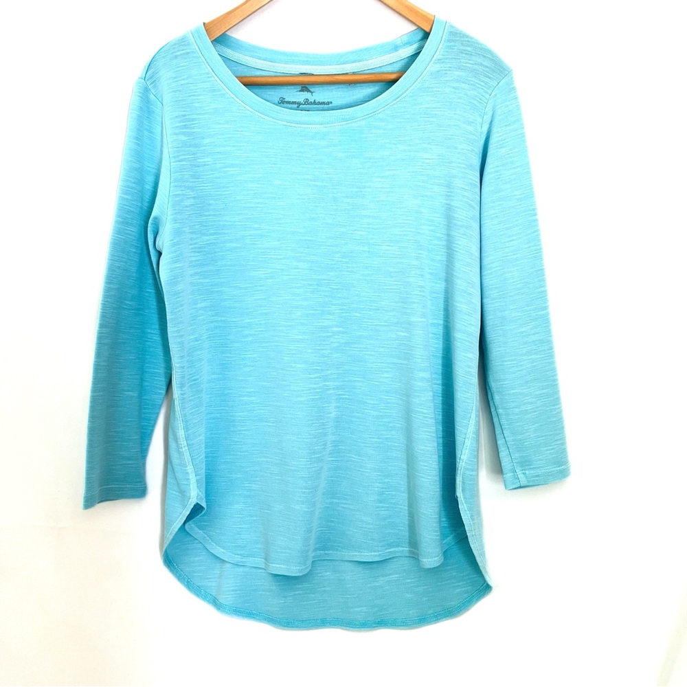 Tommy Bahama 3/4 Sleeve Scoop Neck Top M
